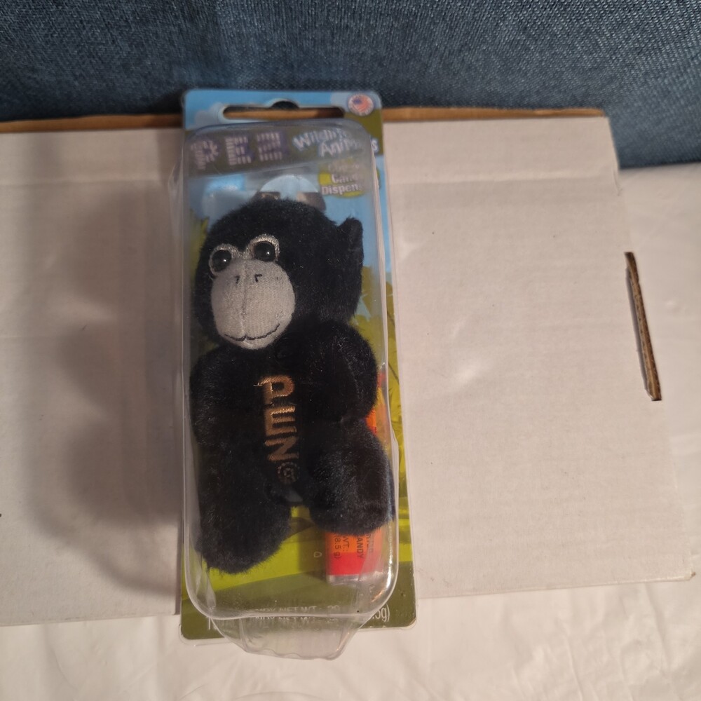 PEZ Wildlife Animals Plush Monkey Chimp Keychain Dispenser 2015 - Picture 6 of 16